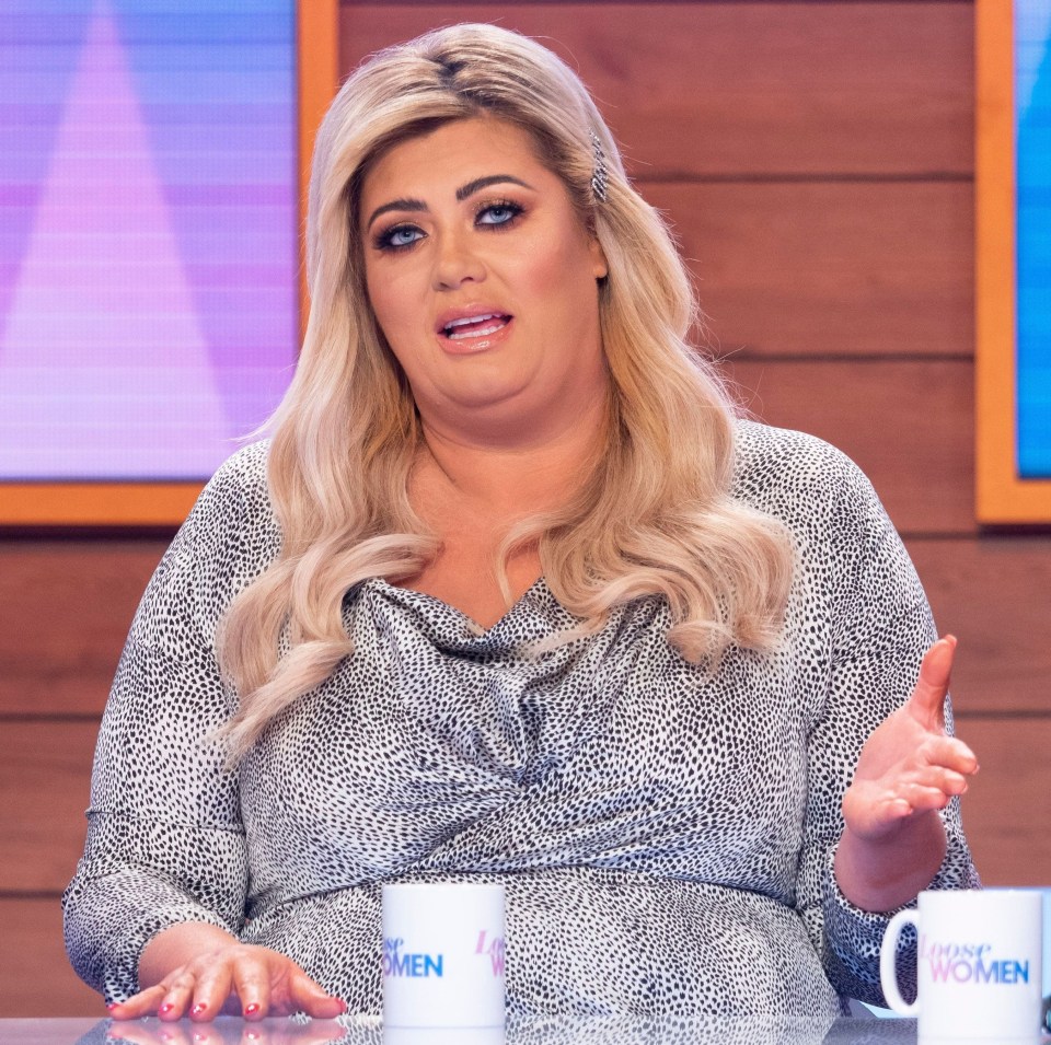 Gemma on Loose Women in February 2019, when her face looked dramatically different to today