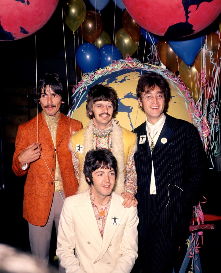 The star with Beatles bandmates John, George and Ringo in 1967