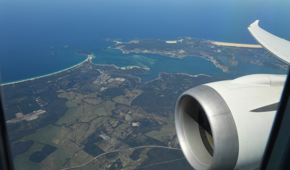 The seven-hour flight took off and landed at Sydney Airport