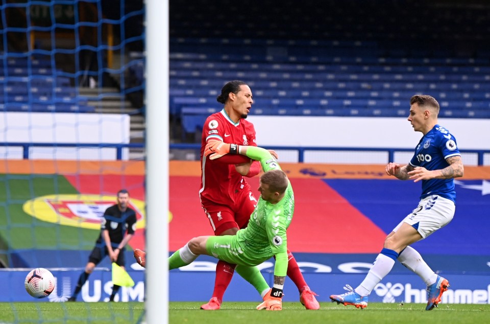 The horror challenge led to Virgil van Dijk being substituted