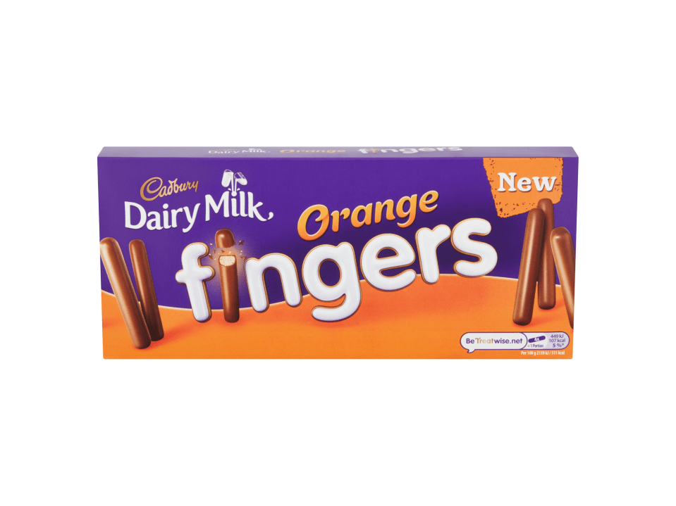 Chocolate fingers have been given the orange treatment