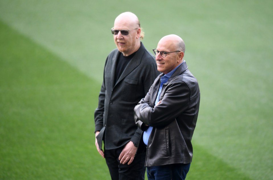 Manchester United owners Avram Glazer and Joel Glazer (right)