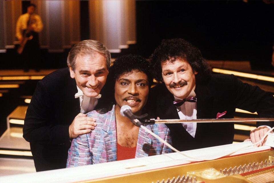 The boys with Little Richard on the Cannon And Ball Show