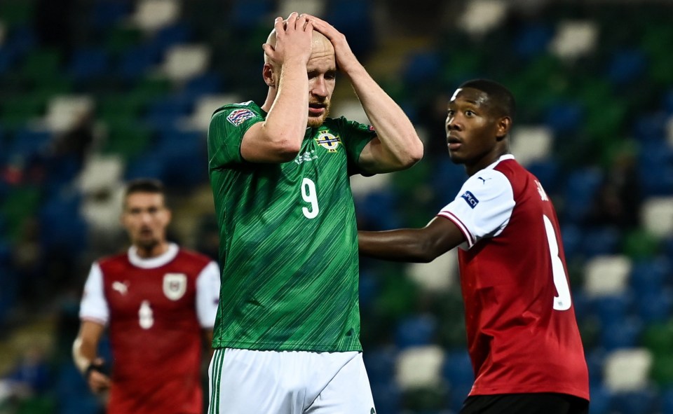 Northern Ireland lost 1-0 to Austria in front of 600 fans at Windsor Park