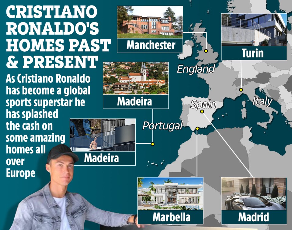 Cristiano Ronaldo's incredible property portfolio with a new £7m mansion in Portugal under construction