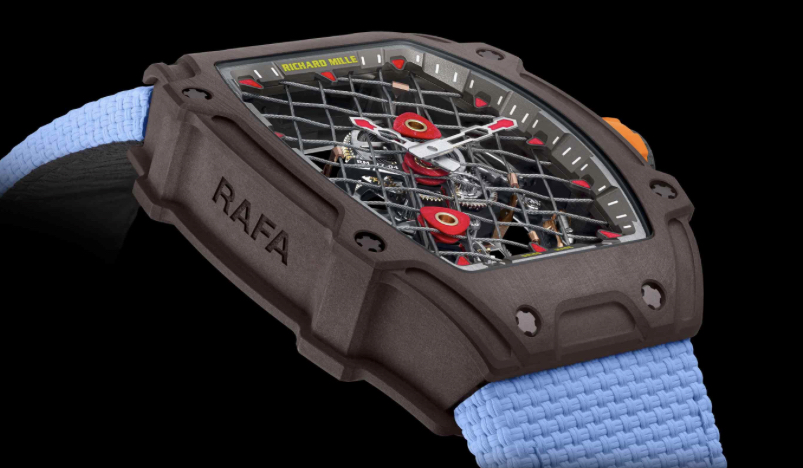 Rafa's custom watch has the personal touch of his name engraved down the side