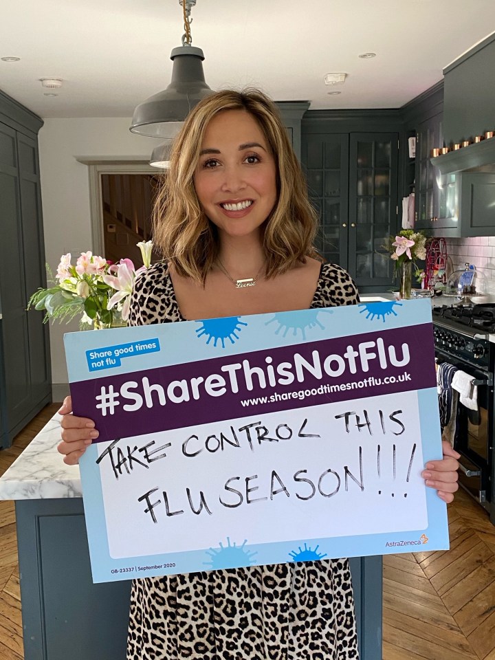 Myleene is fronting a campaign called Share Good Times Not Flu this winter