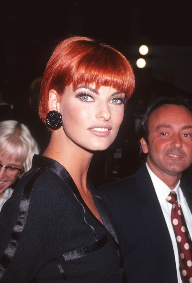 Original supermodel Linda Evangelista with then-husband Gerald Marie in the Nineties