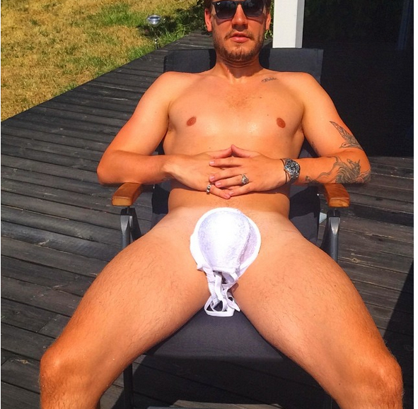 Nicklas Bendtner has revealed he was blackmailed into buying a boob job for an ex-lover