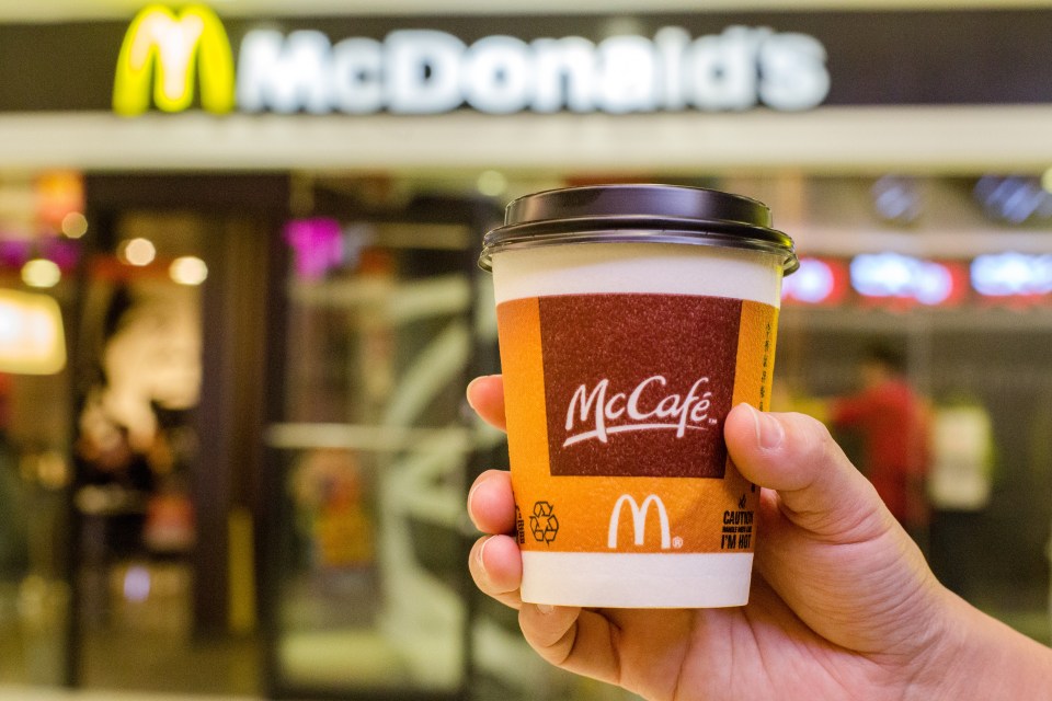 Choose from a coffee, tea or hot chocolate for free at McDonald's