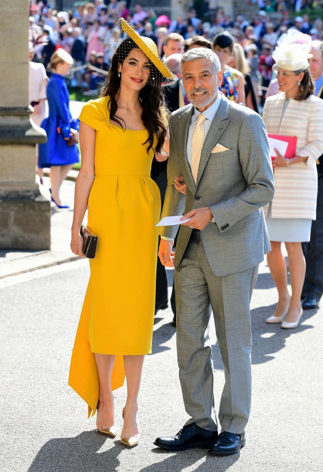 Amal and George Clooney at the royal wedding of Prince Harry and Meghan Markle