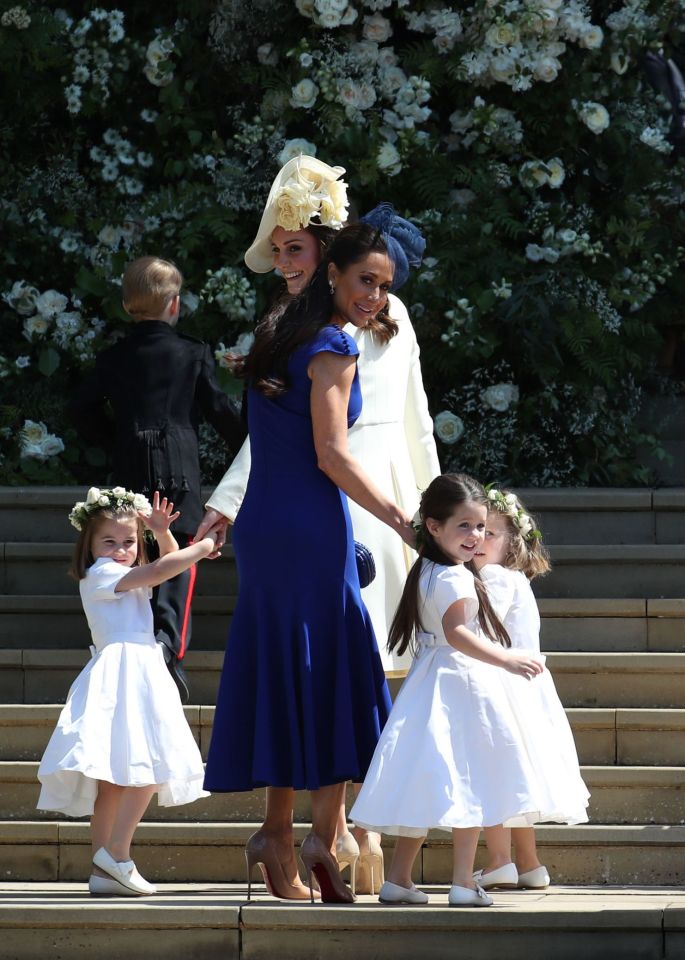 The flower girls are seen at Meghan and Harry's wedding including Princess Charlotte, left