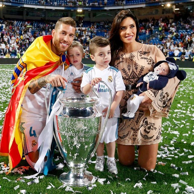 Pilar and Real Madrid captain Sergio Ramos have four children together 