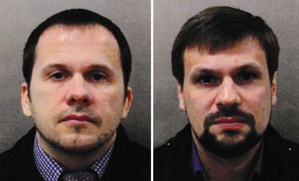 Alexander Petrov and Ruslan Boshirov were later named as suspects