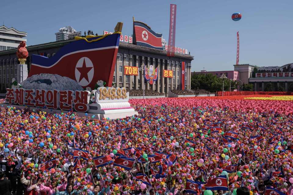 It has been warned North Korea's parade could be a 'super spreader' event