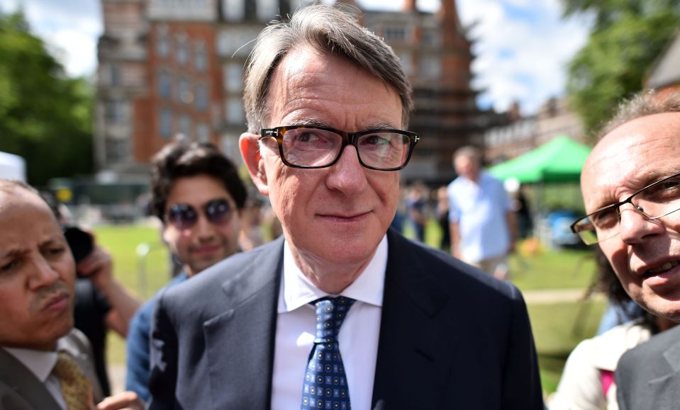 Former Labour minister Peter Mandelson