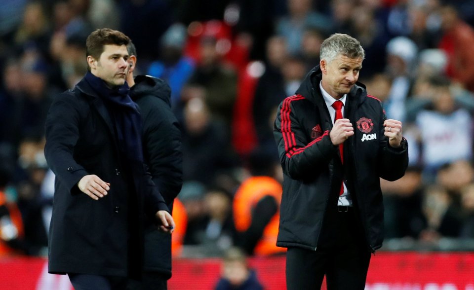 Mauricio Pochettino (left) is the favourite to replace the under-fire Ole Gunnar Solskjaer (right)