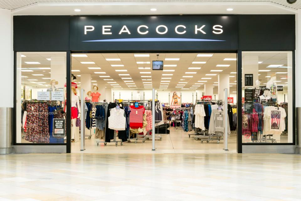 Peacocks stores are at risk after its owner Edinburgh Woollen Mill went into administration today