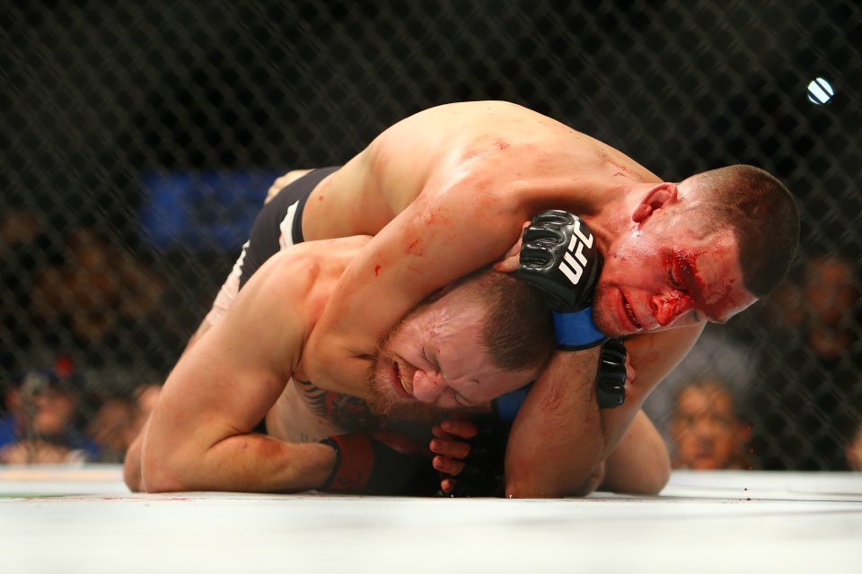 Nate Diaz tapped Conor McGregor out in round two