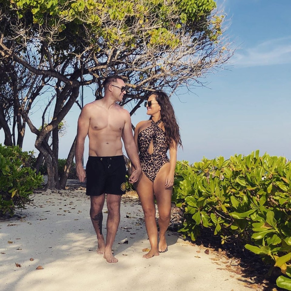 Kieran Hayler with new fiancée Michelle in the Maldives