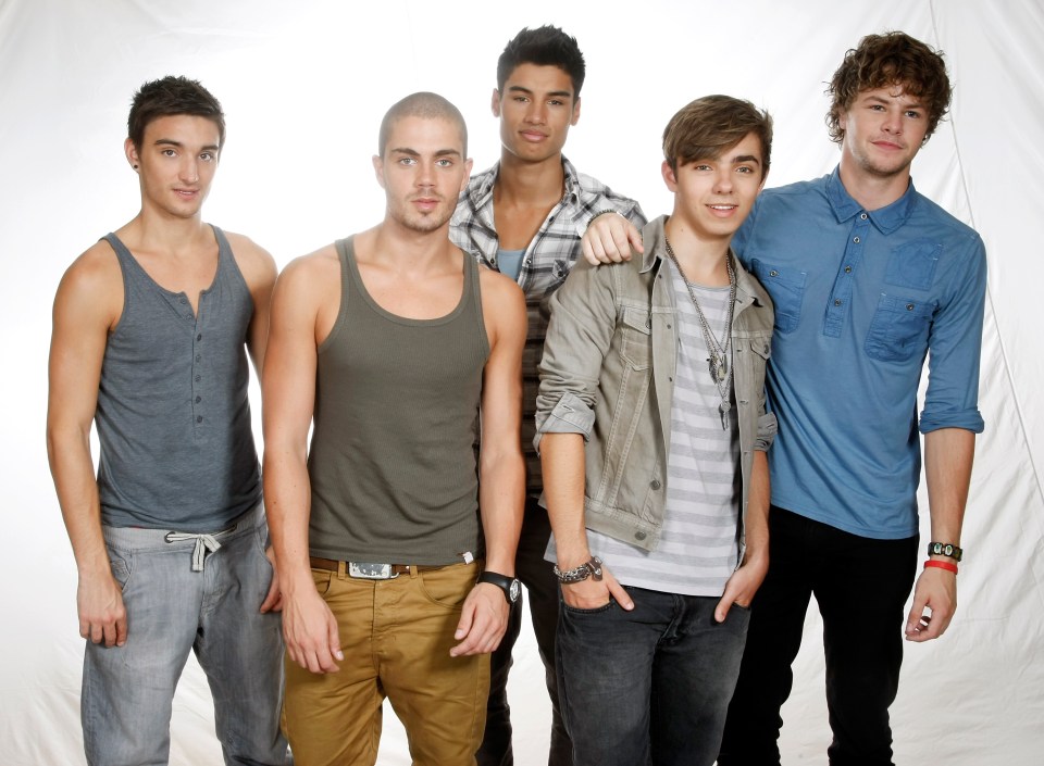 Tom, left, was a member of pop group The Wanted with Max