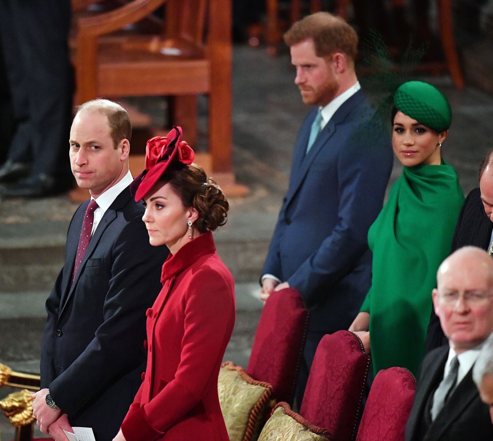 The formerly-tight 'Fab Four' exchanged only brief nods of the head and mouthed ‘Hello’ at Westminster Abbey for Commonwealth Day Service