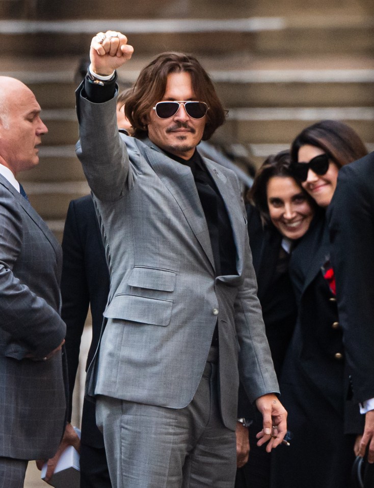 Depp leaves the Royal Courts of Justice on July 28 in London