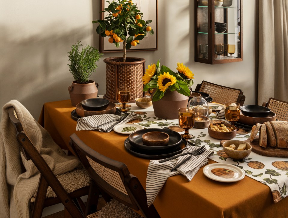 Bring warmth to your dining room with autumnal colours from H&M’s new range