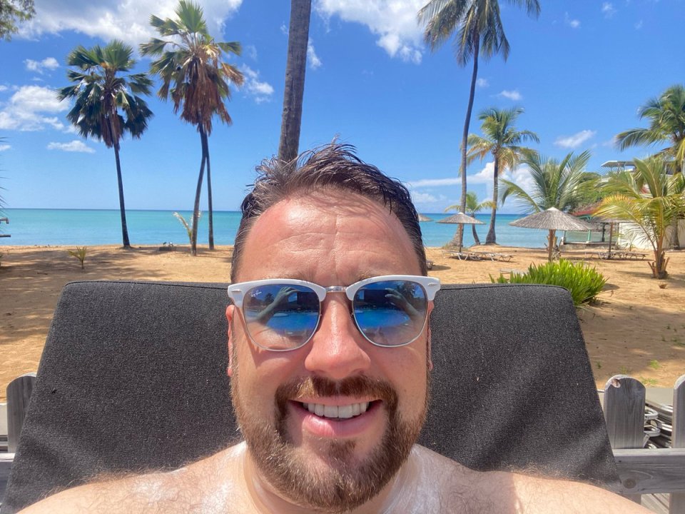 Jason posted a picture of himself sunbathing once on location 