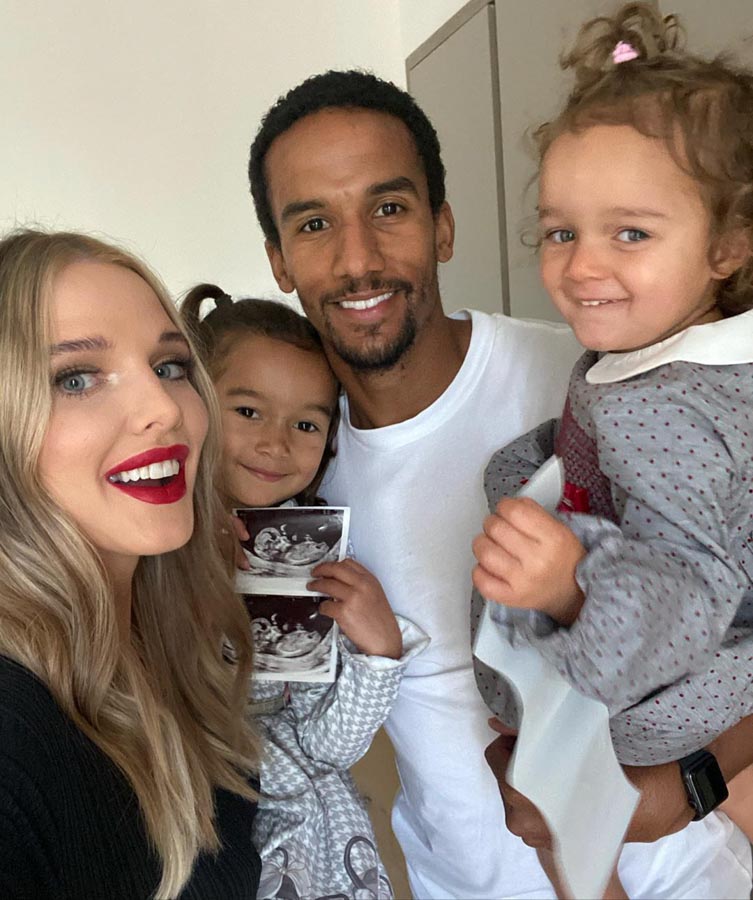 Pregnant Helen shares two daughters with partner Scott Sinclair