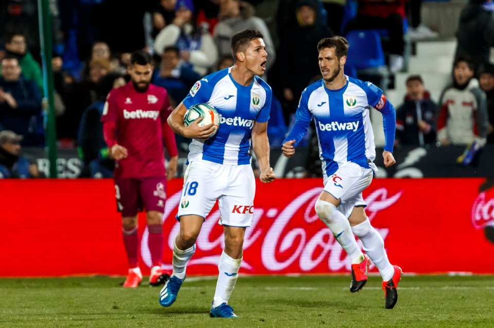 The Argentine, left, has spent the last two seasons on loan at Leganes