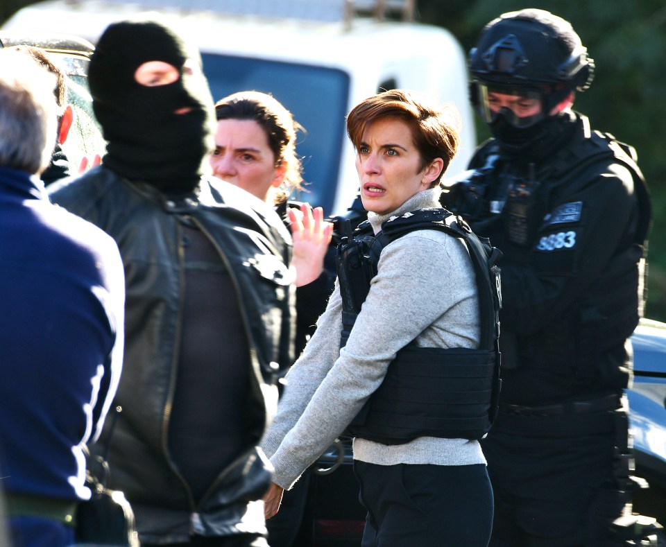 DCI Kate Fleming looked tense as pulled her gun