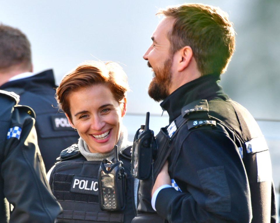 Vicky McClure laughed as she chatted to Martin