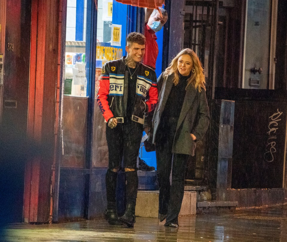 Emily Atack on a date with model Charlie Edwards in Kentish Town, London