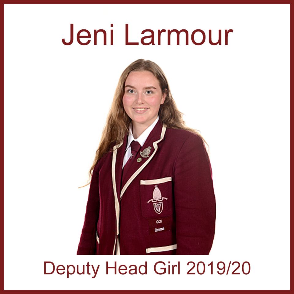 Armagh Royal School where Jeni was a deputy head girl also paid tribute to the 'model pupil'