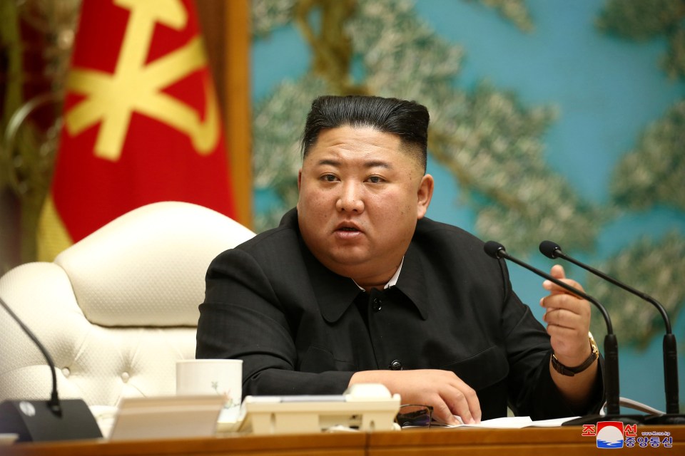 Kim Jong-un speaking at a recent event ahead of the celebration