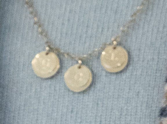 The necklace featured her three children's initials