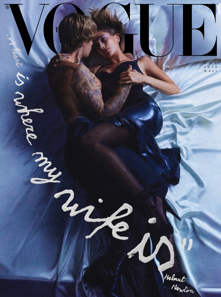 Justin and Hailey are gracing the cover of Vogue Italia's Autumn issue