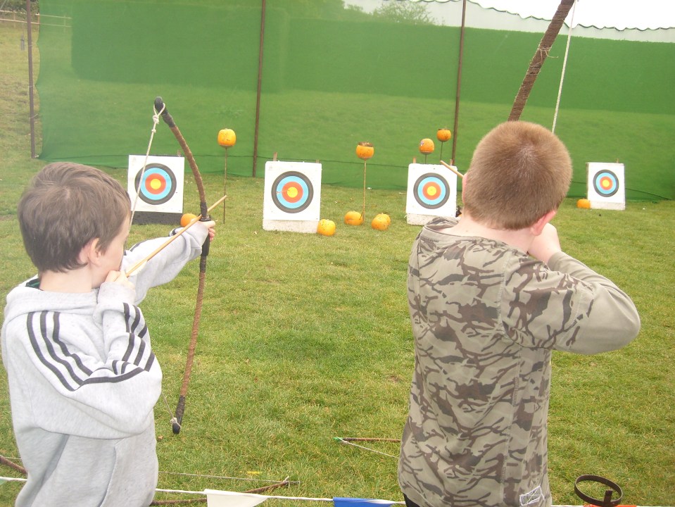 Kids can try their hand at shooting pumpkins