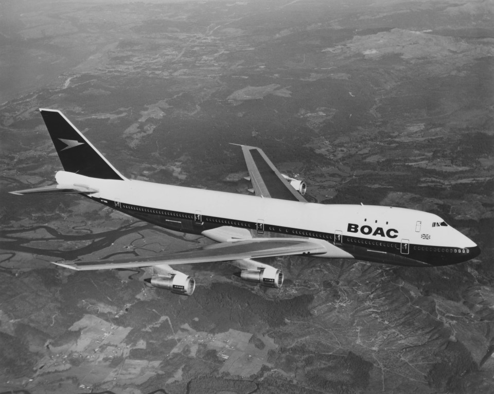 The 747-400 is 231ft long, with wings spanning 213 feet, while is tail height is 64 feet - equivalent to a six-story building