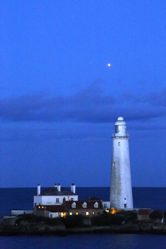 Mars on October 13, as seen from Northumberland in the UK