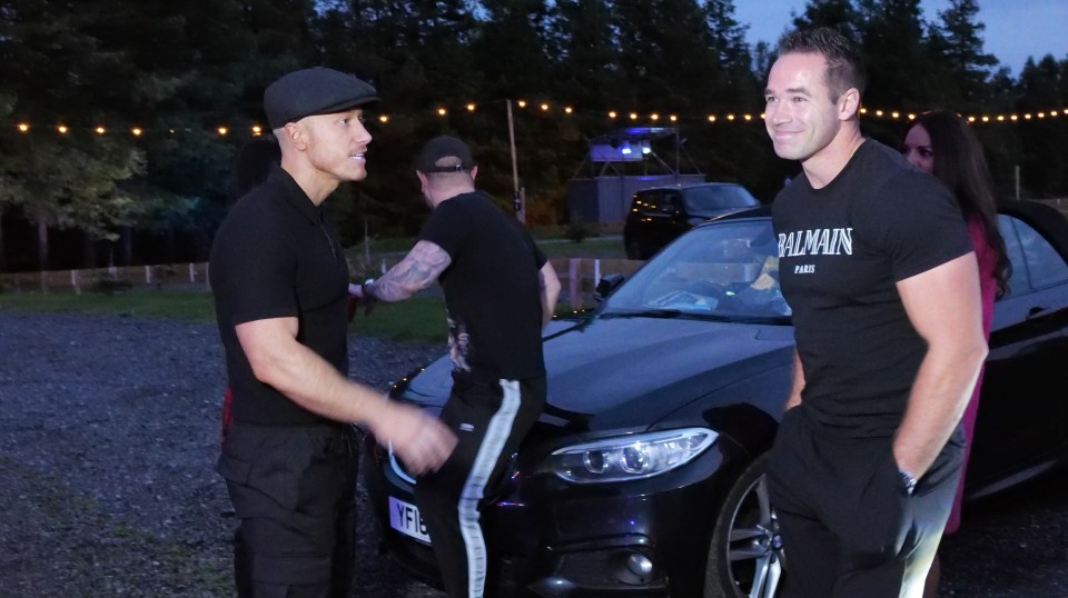 Kieran Hayler, right, and Kris Boyson crossed paths at the drive-in last night