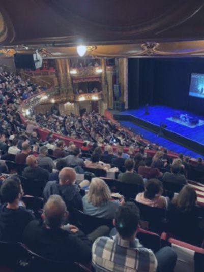 Piers Morgan tweeted a photo from Arsene Wenger's book launch at the London Palladium where fans piled in