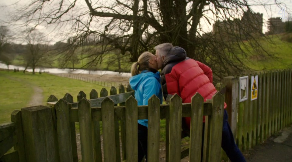 The pair did share a kiss - but Shareen wasn't feeling it 