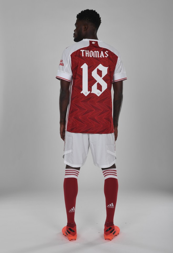 Partey will have 'Thomas' on the back of his top and wear the No18