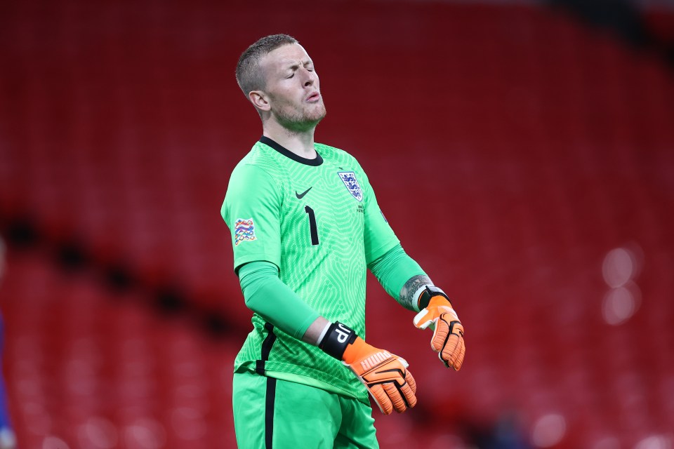 Jordan Pickford had yet another difficult night in an England shirt