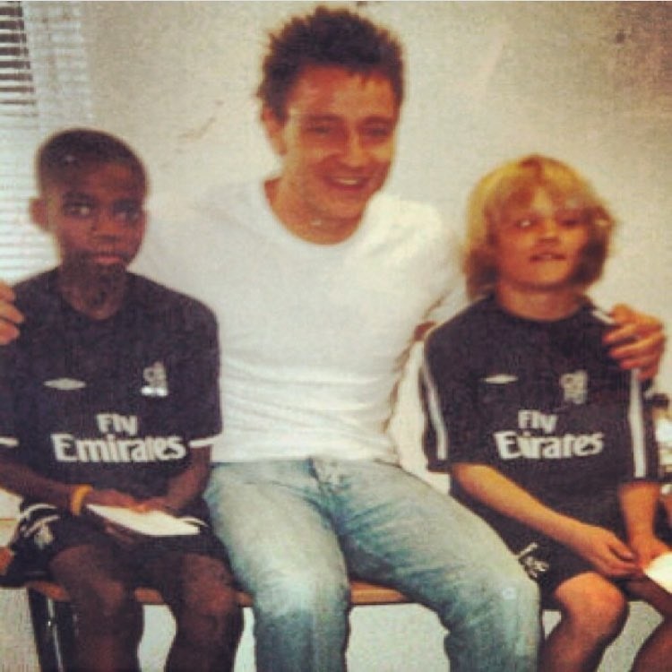 McGeehan as a kid with Chelsea alongside club legend John Terry