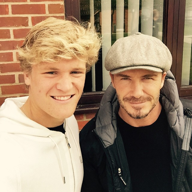 McGeehan with former England captain David Beckham