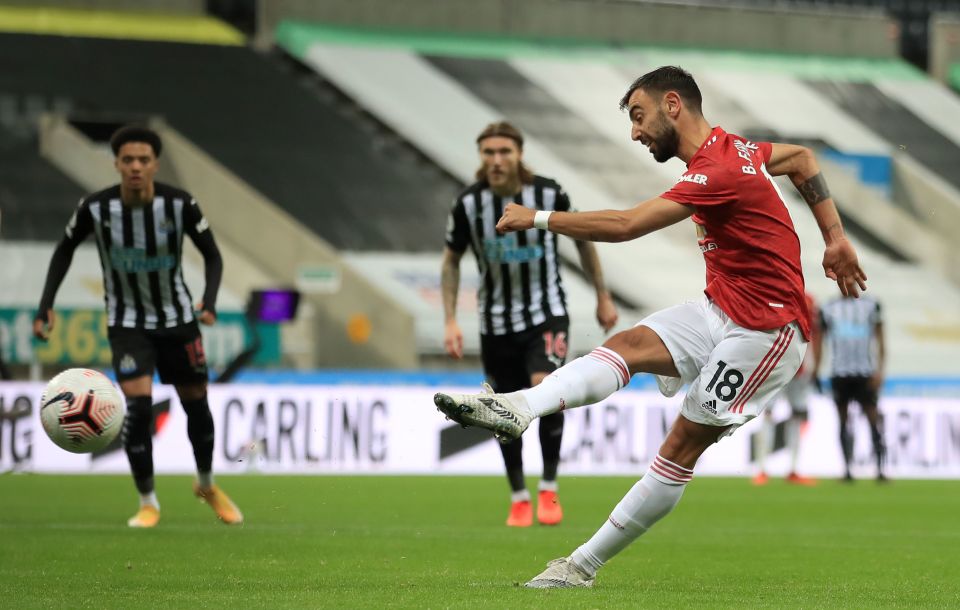 Bruno Fernandes missed a penalty for the first time as a Man Utd player