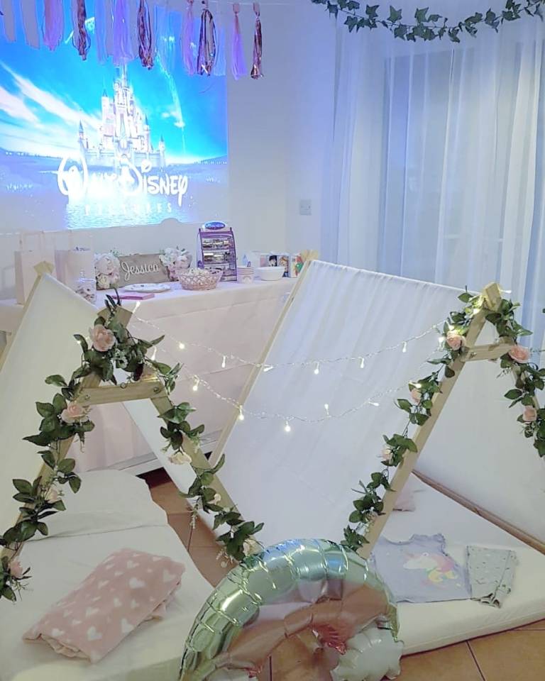 The mum created her own magical movie night using eBay and Poundland bargains 